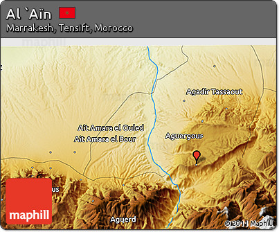 Physical 3D Map of Al `Aïn