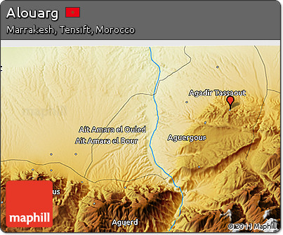 Physical 3D Map of Alouarg