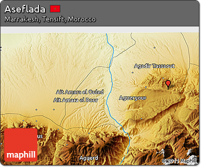 Physical 3D Map of Aseflada