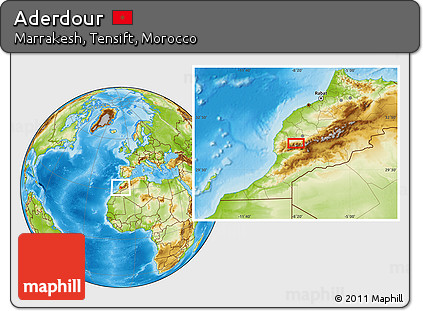 Physical Location Map of Aderdour