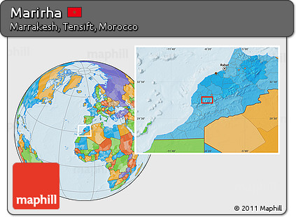 Political Location Map of Marirha