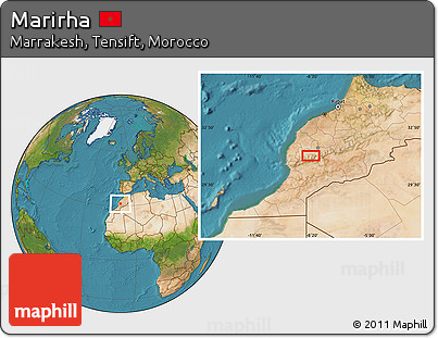Satellite Location Map of Marirha