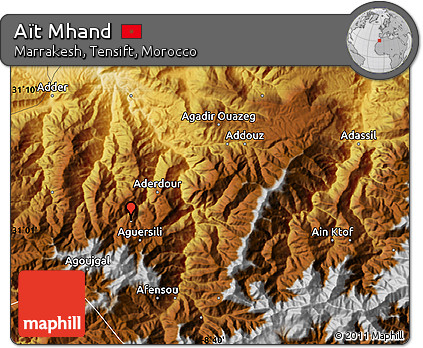 Physical Map of Aït Mhand