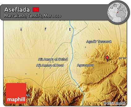 Physical Map of Aseflada