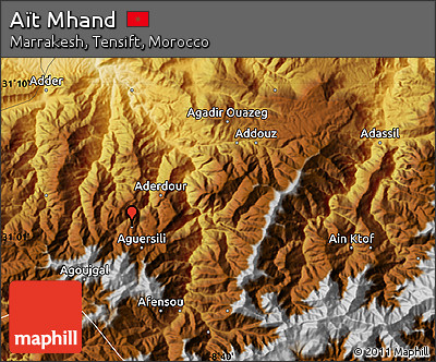 Physical Map of Aït Mhand