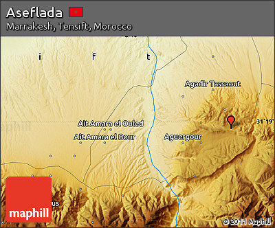 Physical Map of Aseflada