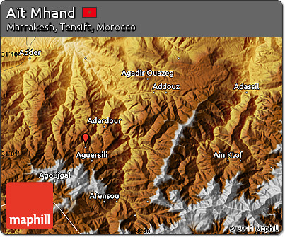 Physical Map of Aït Mhand