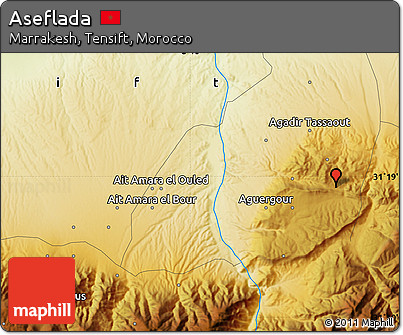 Physical Map of Aseflada