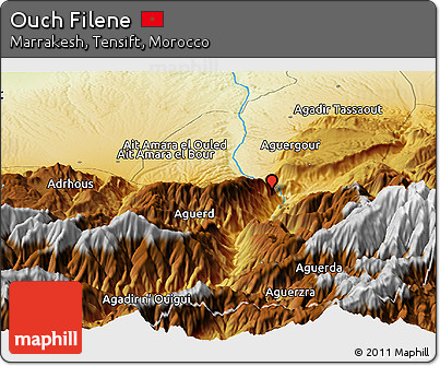 Physical Panoramic Map of Ouch Filene