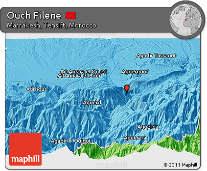 Political Panoramic Map of Ouch Filene