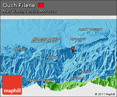 Political Panoramic Map of Ouch Filene