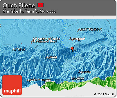 Political Panoramic Map of Ouch Filene