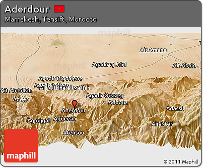 Satellite Panoramic Map of Aderdour