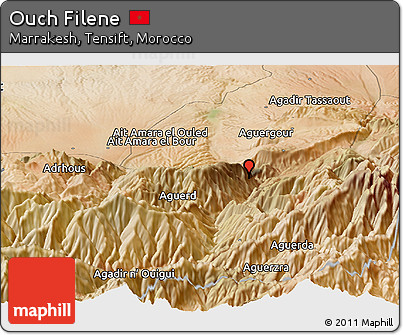 Satellite Panoramic Map of Ouch Filene