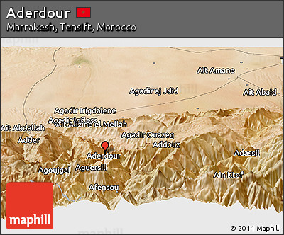 Satellite Panoramic Map of Aderdour