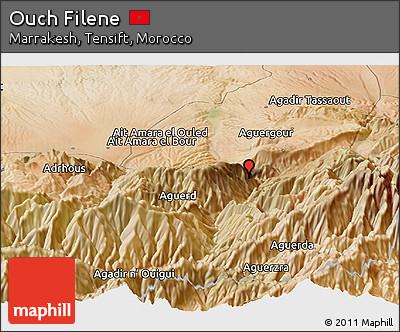 Satellite Panoramic Map of Ouch Filene