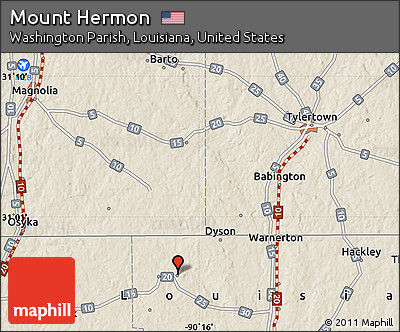 Mount Hermon Louisiana Map Free Shaded Relief Map Of Mount Hermon