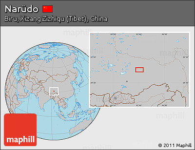 Gray Location Map of Narüdo