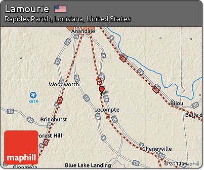 Shaded Relief Map of Lamourie