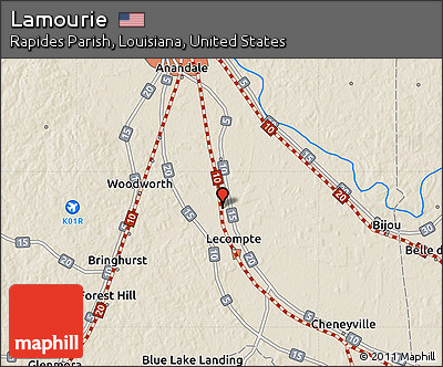 Shaded Relief Map of Lamourie