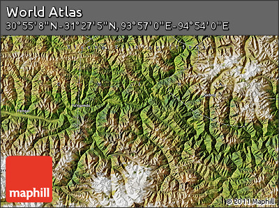 Satellite Map of the Area around 31° 11' 6" N, 94° 25' 30" E