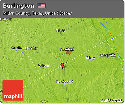 Physical Map of Burlington