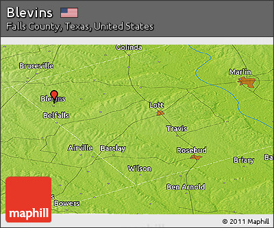 Physical Panoramic Map of Blevins