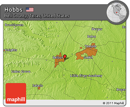Physical 3D Map of Hobbs