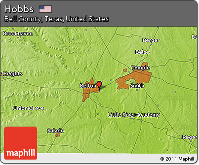 Physical 3D Map of Hobbs