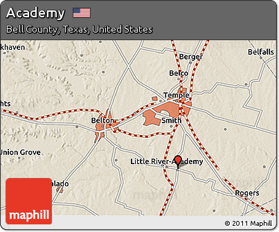 Shaded Relief 3D Map of Academy