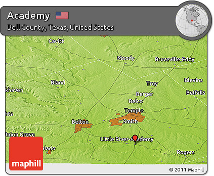 Physical Panoramic Map of Academy