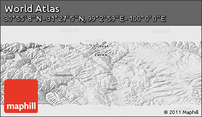 Physical Panoramic Map of the Area around 31° 11' 6" N, 99° 31' 30" E