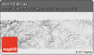 Physical Panoramic Map of the Area around 31° 11' 6" N, 99° 31' 30" E