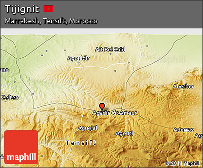 Physical 3D Map of Tijignit