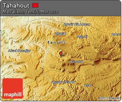 Physical 3D Map of Tahahout
