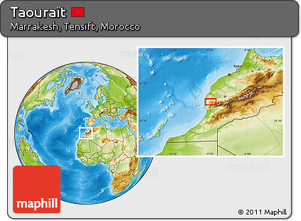 Physical Location Map of Taouraït