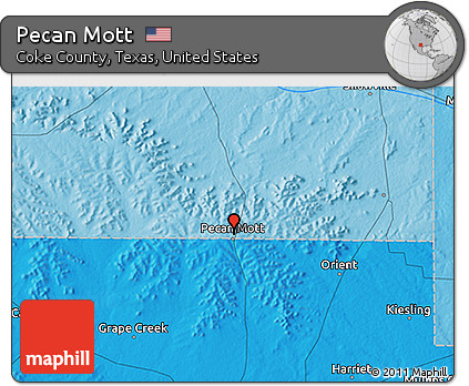 Political 3D Map of Pecan Mott