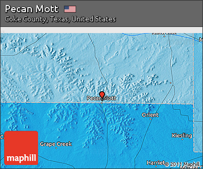 Political 3D Map of Pecan Mott