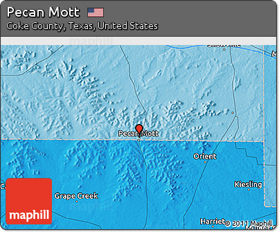 Political 3D Map of Pecan Mott