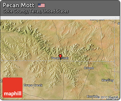 Satellite 3D Map of Pecan Mott