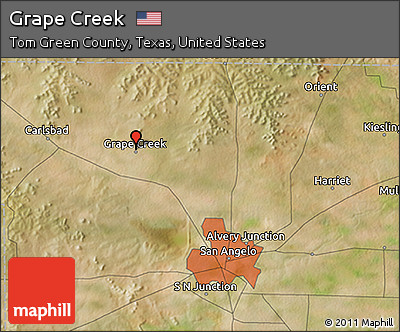 Satellite 3D Map of Grape Creek
