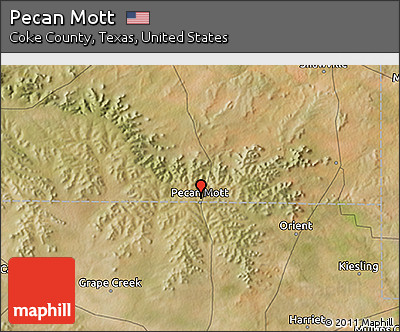 Satellite 3D Map of Pecan Mott