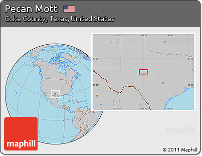 Gray Location Map of Pecan Mott