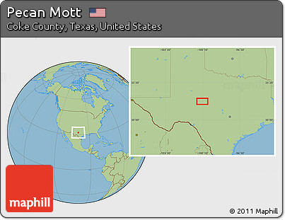Savanna Style Location Map of Pecan Mott