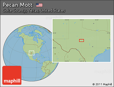 Savanna Style Location Map of Pecan Mott
