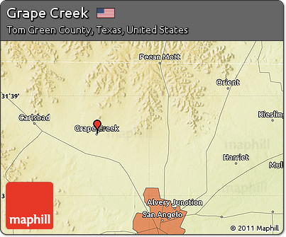 Physical Map of Grape Creek
