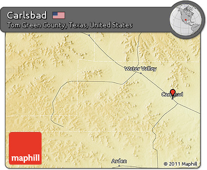 Physical 3D Map of Carlsbad