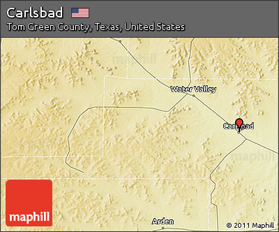 Physical 3D Map of Carlsbad