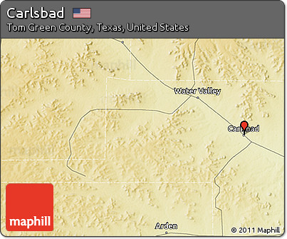 Physical 3D Map of Carlsbad