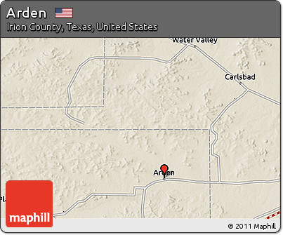 Shaded Relief 3D Map of Arden